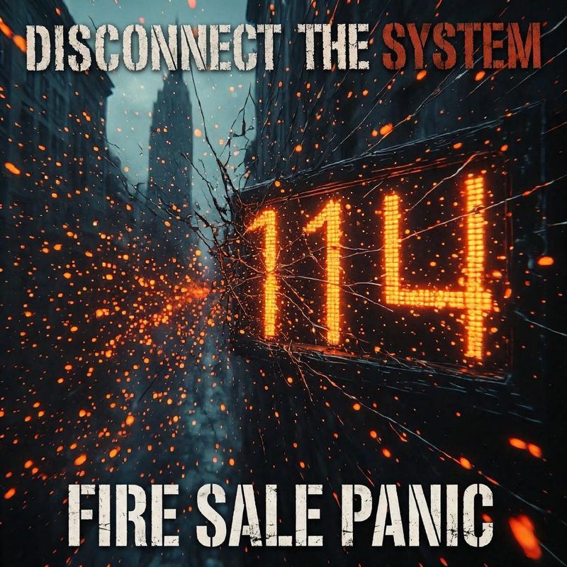 Fire Sale Panic, single cover from Disconnect the System