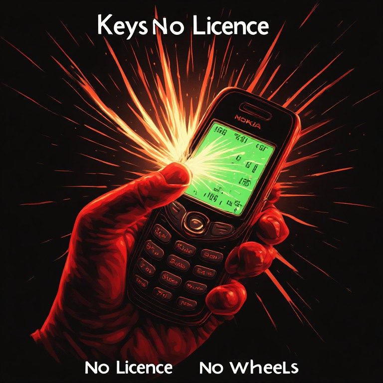 No Licence, No Wheels, single cover from Keys No Licence